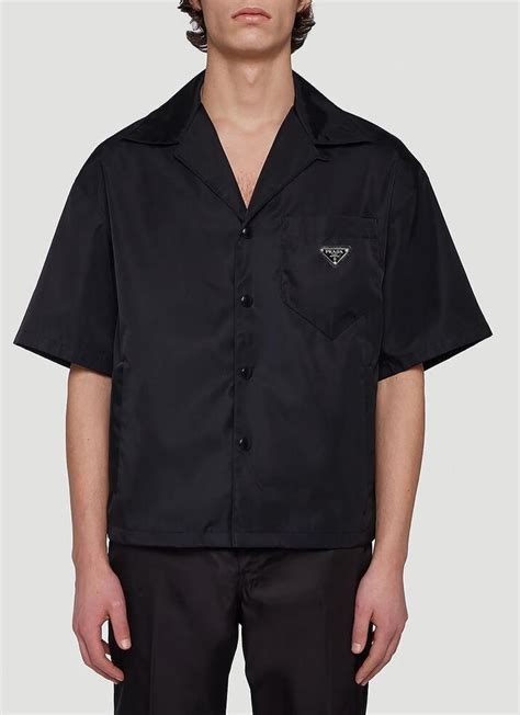 black prada shirt men|Prada cettire men's shirt.